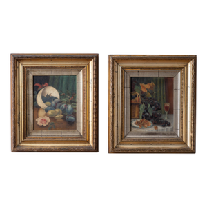 Pair of Victorian Still Life Oil Paintings, English, c.1870