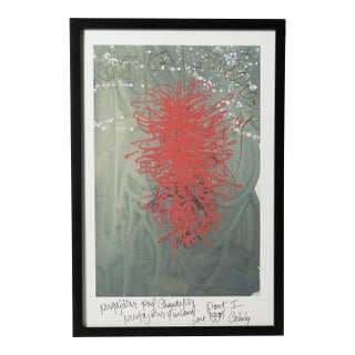 Vintage Framed Dale Chihuly Exhibition Poster For Sale