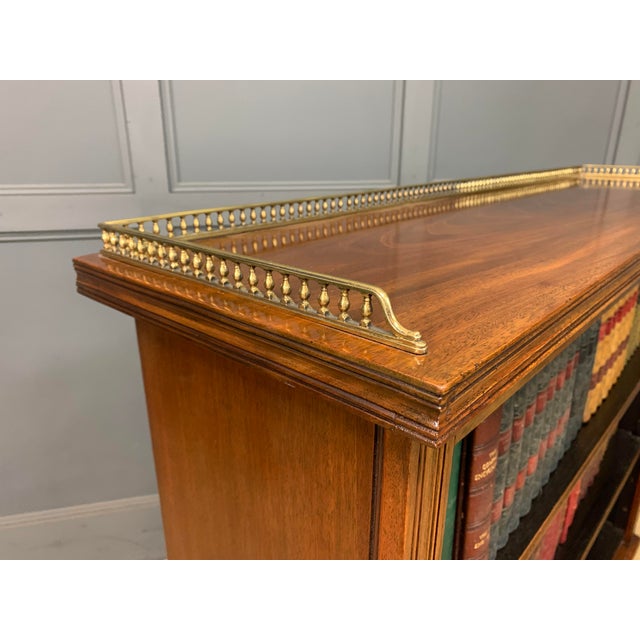 Antique Victorian Walnut Open Bookcase, 1900 For Sale - Image 11 of 13