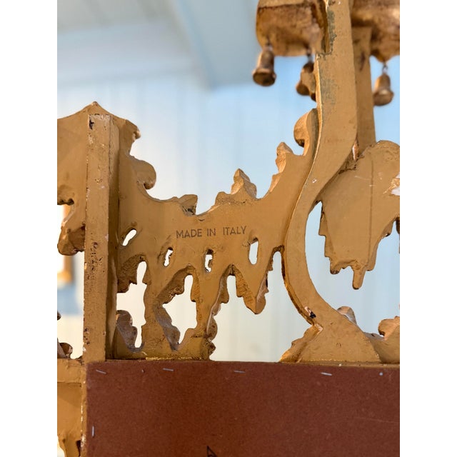 Mid-Century Italian Florentine Giltwood Pagoda Mirror For Sale - Image 11 of 13