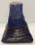 1970s Circa 1970 Mid Century Modern Art Pottery Fat Lava Glazed Clay Pinched Banded Pyramid Vase For Sale - Image 5 of 7