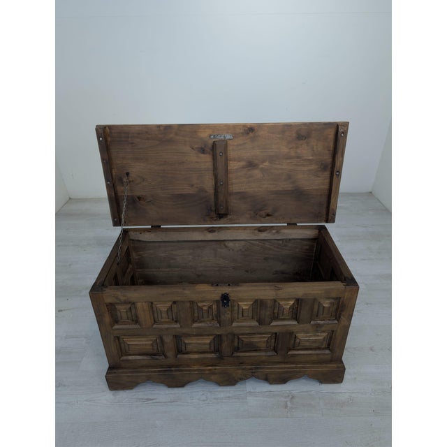 Large Vintage Baroque Chest in Wood, 1920s For Sale - Image 15 of 18