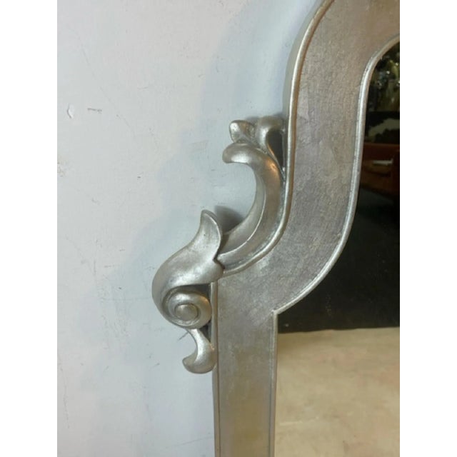 Glass 1970s Modern Art Nouveau Silvered Revival Mirror For Sale - Image 7 of 10