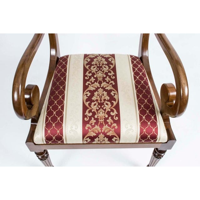 English Regency Style Burr Walnut Armchairs, Set of 2 For Sale - Image 6 of 13