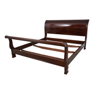 Councill Craftsmen King Size Mahogany Sleigh Bed For Sale