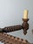 French Brutalist Carved Wood Chandelier by Charles Dudouyt, 1940s For Sale - Image 11 of 15
