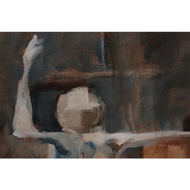 Late 20th Century 20th Century William Goldsmith Cubist Oil on Canvas “David and Goliath” For Sale - Image 5 of 8