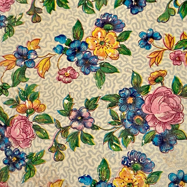 Green Vintage Japanese Alcohol Proof Floral Chintz Patterns Snack Trays-Group of 3 For Sale - Image 8 of 11