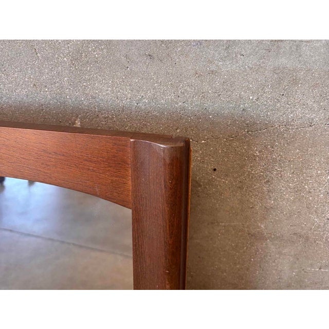 Vintage MCM Walnut Mirror For Sale - Image 4 of 6