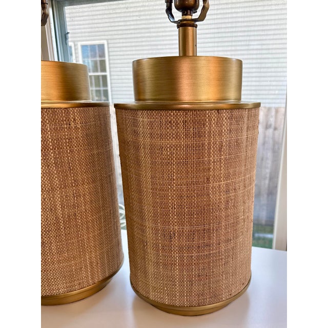 Contemporary Palecek Rope-Wrapped Table Lamps - A Pair For Sale - Image 3 of 11