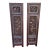 1875 Chinese Red Intricate Wooden Carved Door Panels in Gold, a Pair For Sale