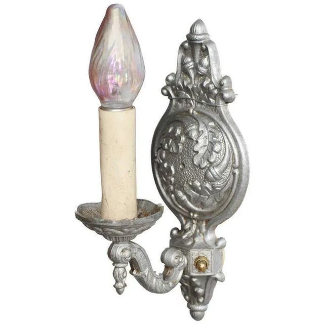 1920s 1920s Regency Style Cast Aluminum Wall Sconce by Gold Co, 4 Available For Sale - Image 5 of 5
