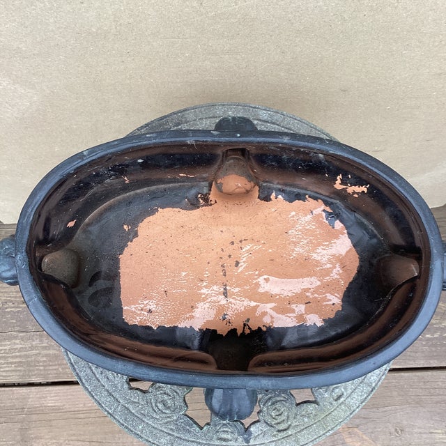 Mid 20th Century Vintage Ceramic Footed Jardiniere/Planter Neoclassical Design For Sale - Image 5 of 12