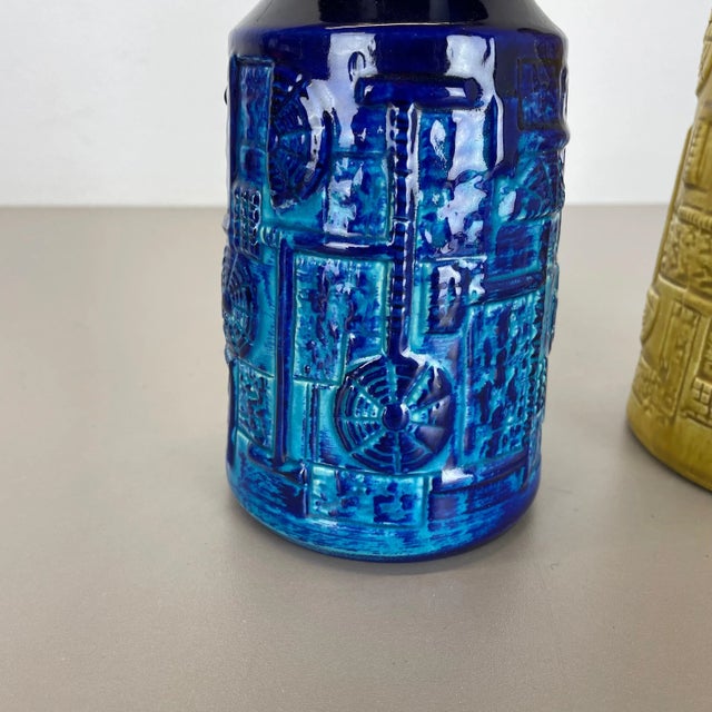 Fat Lava Op Art Pottery Vases from BAY Ceramics, Germany, 1970s, Set of 2 For Sale - Image 6 of 18