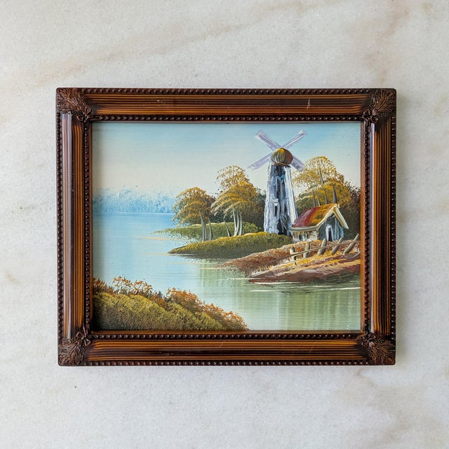 Mid Century Oil Painting Framed For Sale In Chicago - Image 6 of 10
