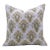 Fabdivine Artisan Block Print Throw Pillow Cover 14x36 Inch Off-White Linen- Chimani For Sale