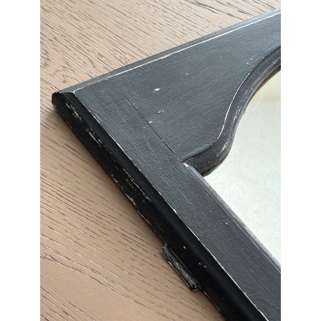 Pair - Vintage Framed Arched 6 Window Pane With Mirrors For Sale - Image 4 of 6