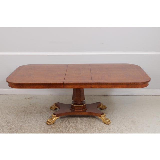 Italian Style Inlaid Pedestal Dining Table For Sale - Image 15 of 18