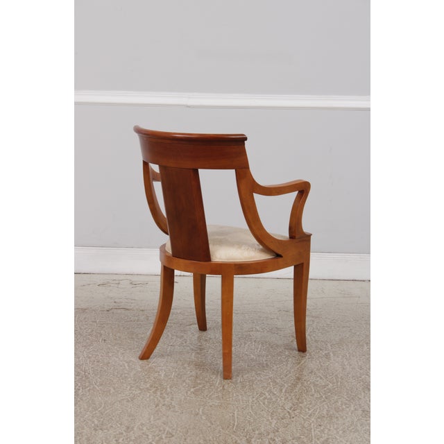 1980s Set of 6 Baker Cherry Regency Style Dining Chairs For Sale - Image 5 of 18