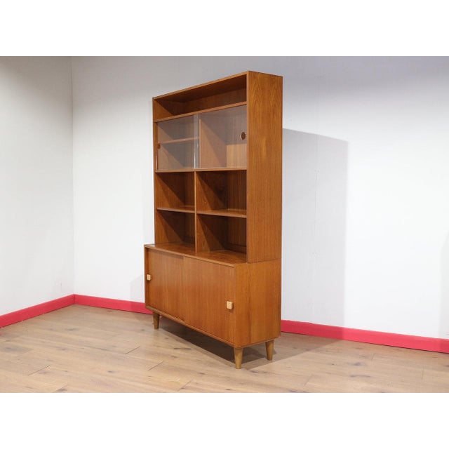 Mid Century Modern Vintage Teak Display China Cabinet by Domino Mobler Danish For Sale - Image 13 of 15