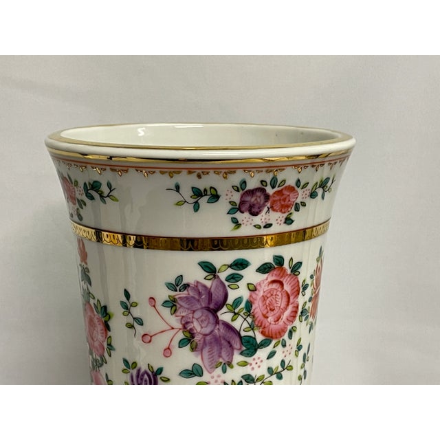 Tall English Porcelain Vase - By Adams Lowestoft For Sale - Image 4 of 12