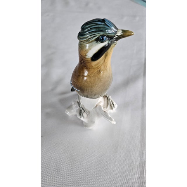 19th Century Fine Porcelain "Bue Jay" Bird Figurine by Karl Ens Germany For Sale In Tampa - Image 6 of 12