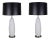 Metal Pair of Italian Mid-Century Frosted White Murano Glass Table Lamps, 1950s For Sale - Image 7 of 7