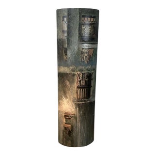 1970s Fornasetti Style Mixed Media Column Wall Art For Sale