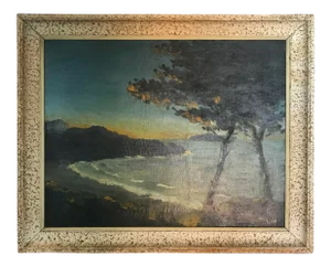 Vintage French Painting of Sainte Maxime