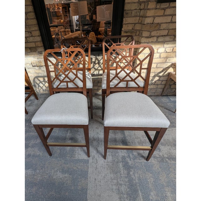 Wood Four Woodbridge Merion Counter Stools For Sale - Image 7 of 11