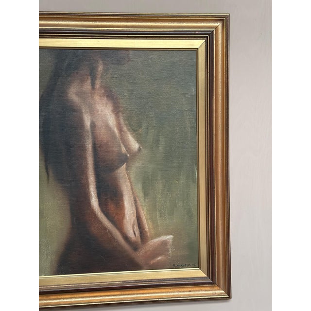 R. Wikheim, Nude Study, 1975, Oil Painting on Canvas, Framed For Sale - Image 14 of 18