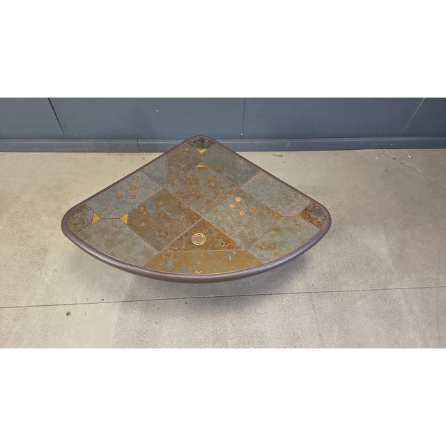 Triangular Coffee Table attributed to Paul Kingma, 1980s For Sale - Image 15 of 18