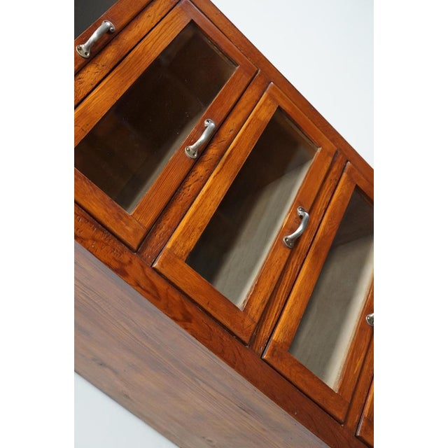 Tall Vintage German Pine Haberdashery Shop Cabinet, 1950s For Sale - Image 9 of 18