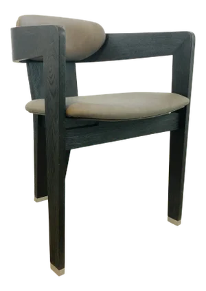 Interlude Home Modern Cerused Charcoal Finished Wood Maryl Chair