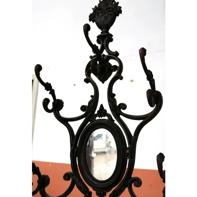 Black Art Nouveau Cast Iron Coat Rack from Fratelli Corneau For Sale - Image 8 of 11