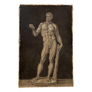 Nude Hercules with the Apples of the Hesperides, 1950s, Oil Painting on Canvas For Sale