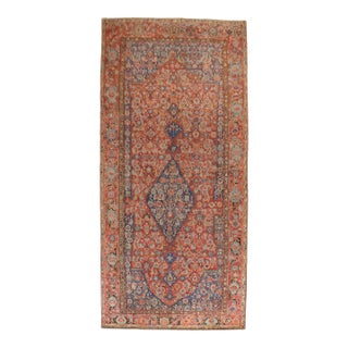 Early 20th Century Zabihi Collection Red Blue Persian Corridor Rug - 6'6" x 15'8" For Sale