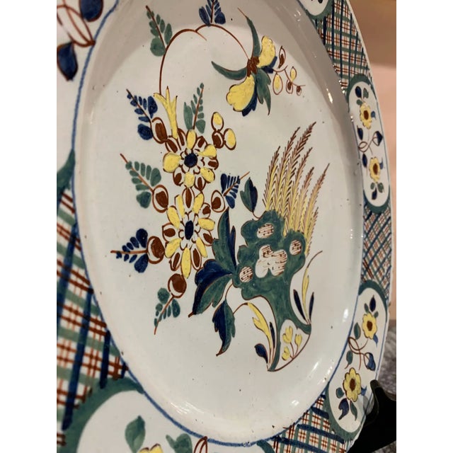 18th century English polychrome delft platter.