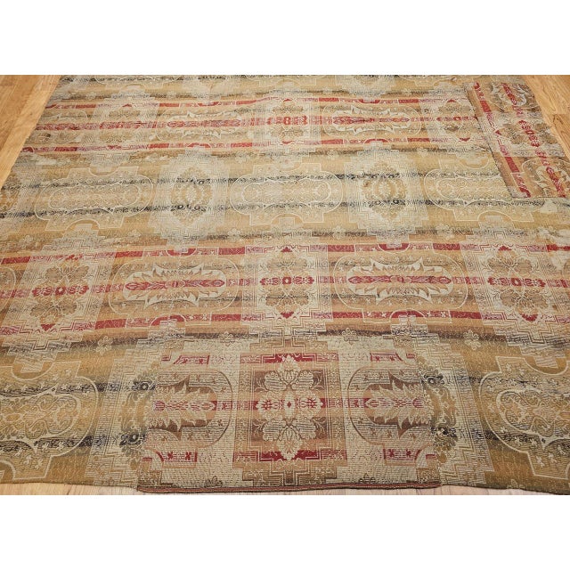 19th Century European Flatwoven Wool Rug, Allover Geometric Design, 9x12 For Sale - Image 12 of 18