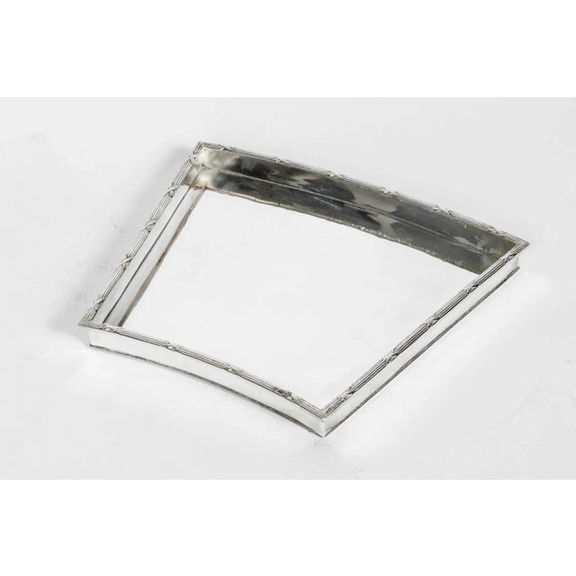 Early 20th Century English Silver Plate Geometric Shape Barware Tray For Sale - Image 5 of 10