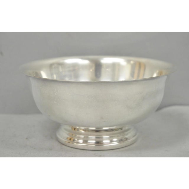 Vintage Mid Century Modern Gorham Yc780 8" Silver Plated Serving Bowl For Sale - Image 11 of 11