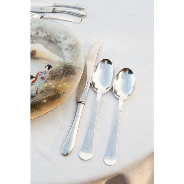 Swedish Cutlery Set Svensk Initial S from Gab, 1940s, Set of 88 For Sale - Image 6 of 12