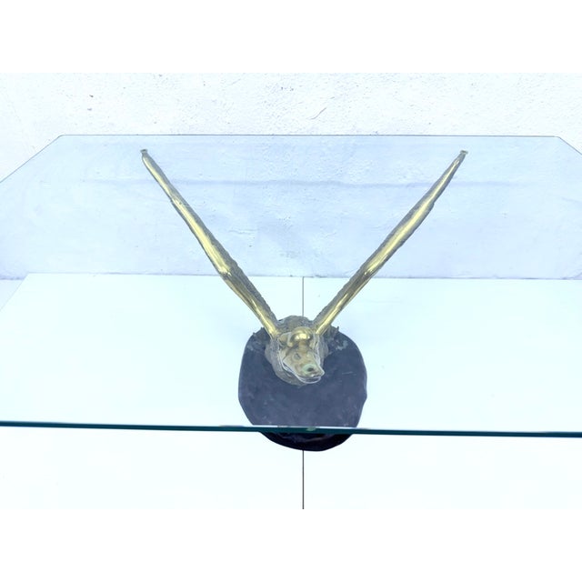 Mid-Century Modern Hollywood Regency Swan Brass Coffee Table Base, 1960s For Sale - Image 3 of 18