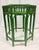 Green Vintage Brighton Pavilion Bamboo Green Octagonal Dining Table With Glass Top - Newly Painted For Sale - Image 8 of 12