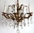 Palwa Brass Lead Crystal Six Liight Chandelier 6 Lights from Palwa, 1960s For Sale - Image 15 of 15
