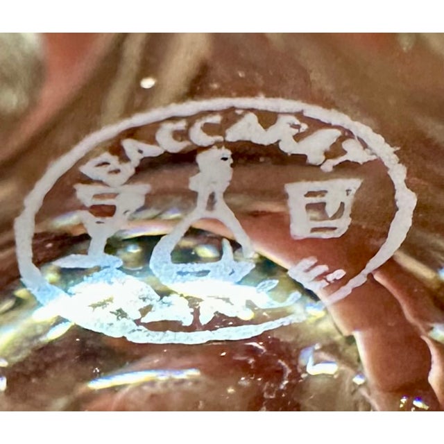 Late 20th Century Baccarat Faceted Optic Cut Crystal 5 Shot Glasses With Low Profile Crystal Bowl - 6 pcs For Sale In Jacksonville, FL - Image 6 of 8