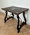 1930s Spanish Baroque Style Side Table with Floral Marquetry Top and Ebonized Base For Sale - Image 9 of 13