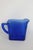 Mid 20th Century Mid 20th Century Hazel Atlas Cobalt Blue Glass Chevron 3pc Set 2 Creamers and Sugar Bowl For Sale - Image 5 of 12