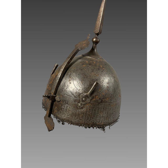 Asian Kulah-khud Helmet - Steel - Iran/India - Qajar Dynasty (1796–1925) armor For Sale - Image 3 of 5