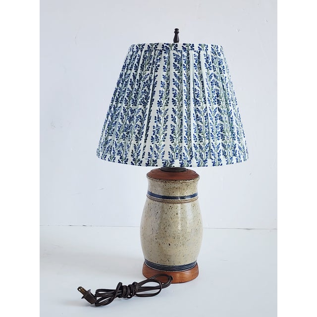 Vintage Stoneware Crock Table Lamp For Sale - Image 4 of 11